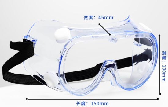 Medical Hospital Safety Gafas de protección con protección de aislamiento transparente con Ce FDA