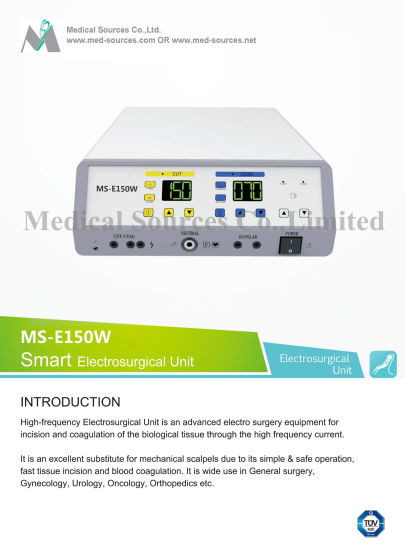 (MS-E150W) Unidad electroquirúrgica Smart Esu quirúrgica monopolar y bipolar de alta frecuencia